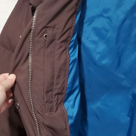 L.L. Bean Vintage Full Length Goose Down Filled Puffer Trench Coat in Brown XLP - Picture 14 of 16